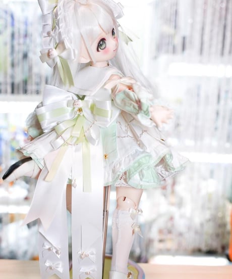 【即納】　『マンゴー猫』製 1/6サイズドール用洋服豪華8点アウトフィット 夢嶋の歌 ＊ブルー＊ピンク＊グリーン＊三色　TinyFox・yosd・アゾン 等対応