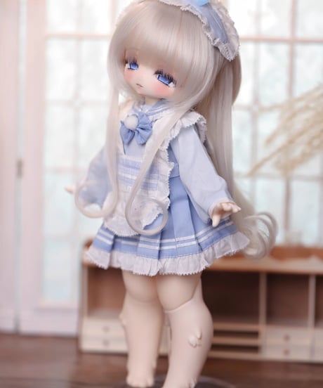 【正規代理】【受注生産】MINASKA16 チェリーラビット BJD ドール アウトフィットセット 30cm 1/6ボデイ 40cm 1/4ボデイ対応 ブルー・ピンク お届け目安：60日