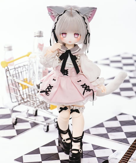 【LaPeonierコラボ企画】TinyFox×適当緑 猫耳量産型女子・白猫 1/6スケールMJDドール フルセット※特典付き※送料無料※2024年9月以後発送予定※