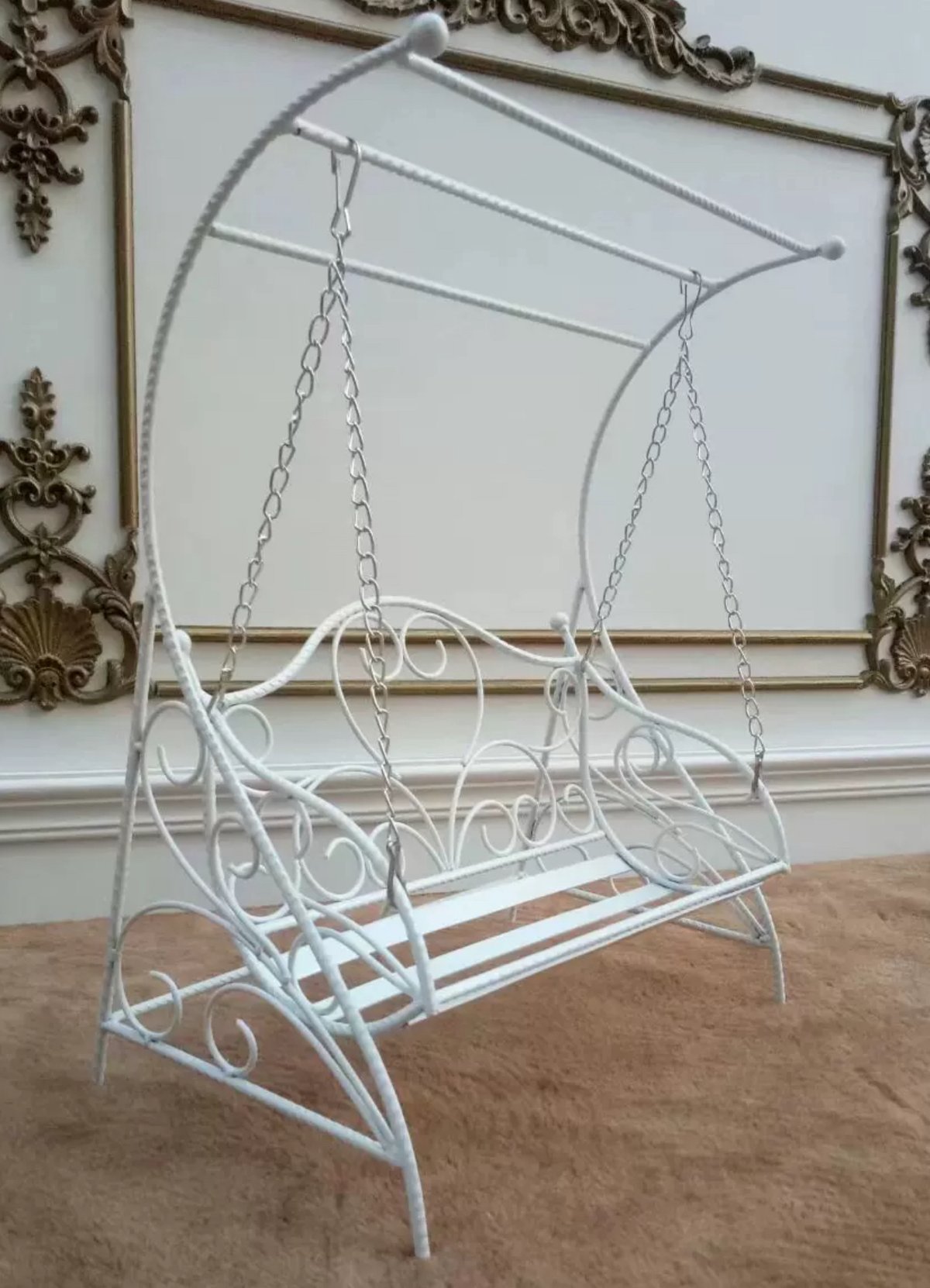 🌹【ドール用大型ブランコ】カーブ形 1/6サイズドール用 アンティーク