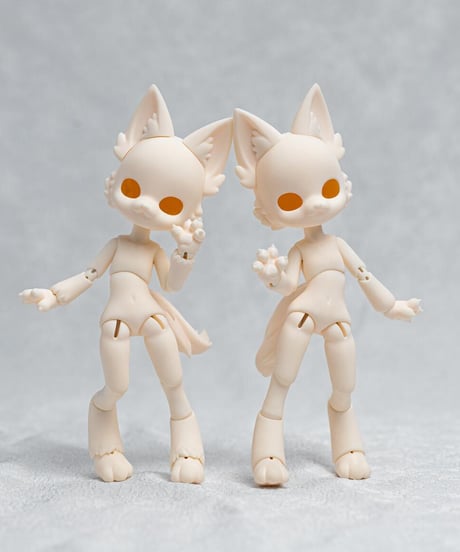 【新鋭ドールメーカー・スチール缶ペンギン（TINGUIN）】製スチール缶子猫 1/12サイズBJDけものドール ob普肌→手触り感UP！白肌ボディ,素体,パーツ　＊お届け目安二ヶ月【送料無料】