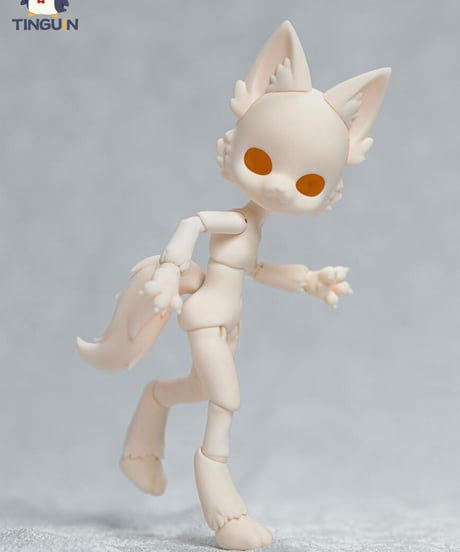 【新鋭ドールメーカー・スチール缶ペンギン（TINGUIN）】製スチール缶子猫 1/12サイズBJDけものドール ob普肌→手触り感UP！白肌ボディ,素体,パーツ　＊お届け目安二ヶ月【送料無料】