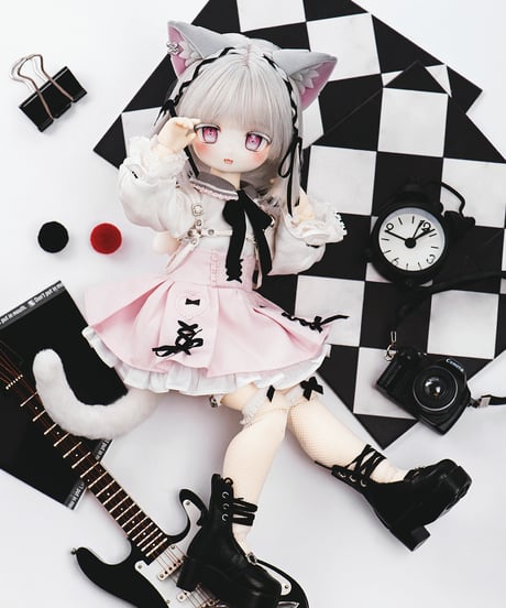 【LaPeonierコラボ企画】TinyFox×適当緑 猫耳量産型女子・白猫 1/6スケールMJDドール フルセット※特典付き※送料無料※2024年9月以後発送予定※