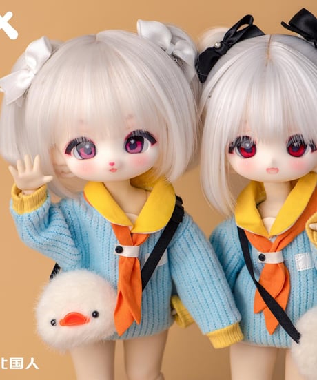 【受注生産】【TinyFoxカスタマイズ】TinyFox1/6ボディ用 1/3サイズ ヘッド HQ-01 & HQ-02 白色 / ピンク色※再販※お届け目安：2026年10月以降＊更新