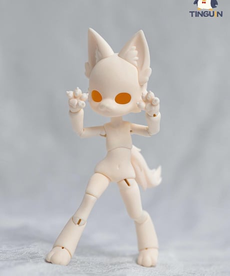 【新鋭ドールメーカー・スチール缶ペンギン（TINGUIN）】製スチール缶子猫 1/12サイズBJDけものドール ob普肌→手触り感UP！白肌ボディ,素体,パーツ　＊お届け目安二ヶ月【送料無料】