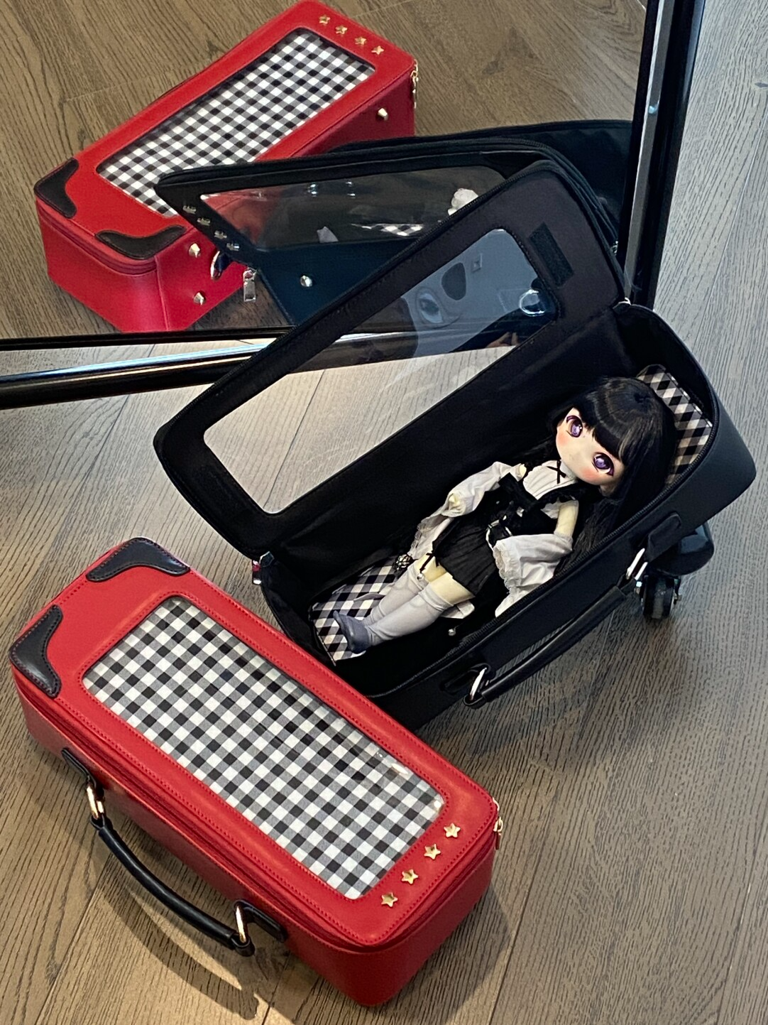 即納】1/6ドール用キャリーバッグ PUレザー 3WAY（リュック/ショルダー 