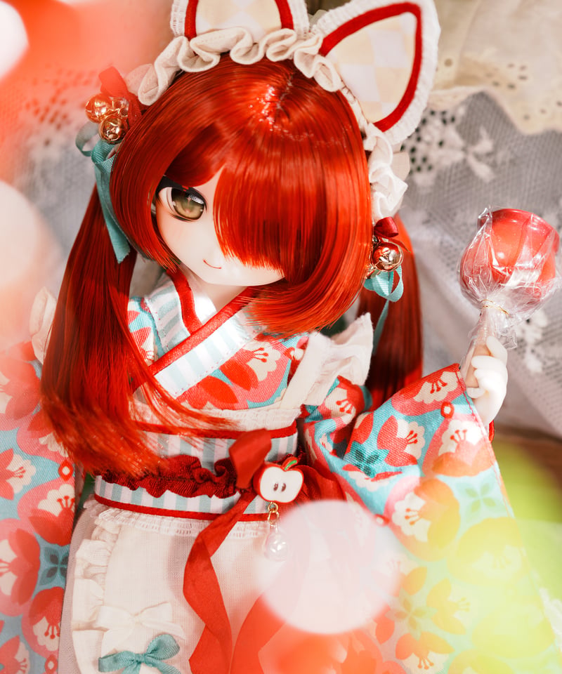 ぬいぐるみ・人形・置物 アニメータードール用 線香花火模様浴衣バック付き