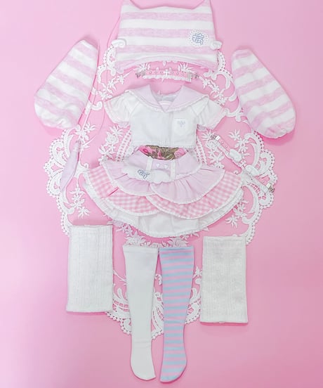 【正規代理】【受注生産】MINASKA01 ＊天使やみ＊ BJD ドール アウトフィットセット 30cm 1/6ボデイ 40cm 1/4ボデイ対応 ブルー・ピンク お届け目安：60日