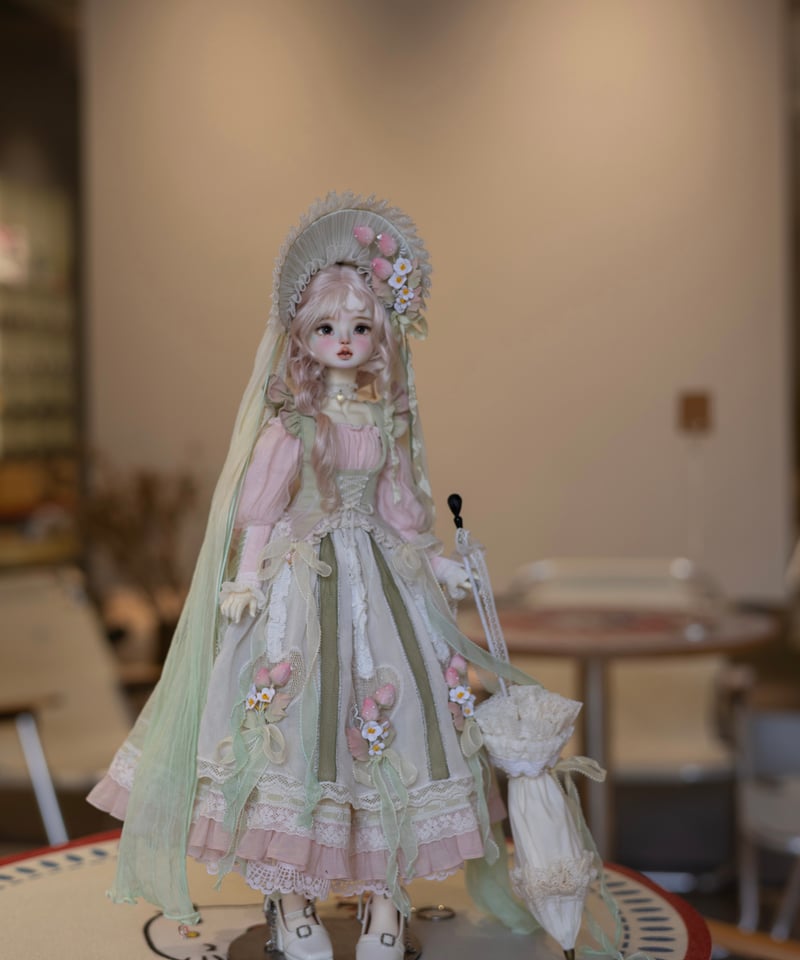 【専用】22㎝ドール用 ロリータドレスセット イヤリング【1123,1124】 文青】1/4ドール用 クラシカルロリータ ドレスフルセット ※2026年8月