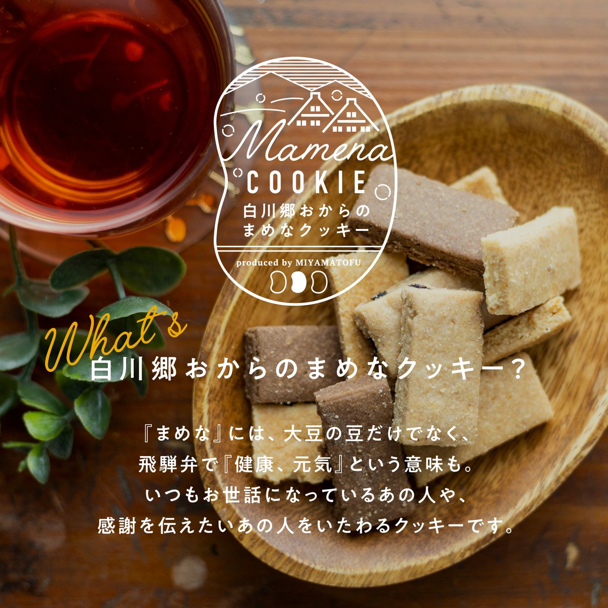 限定デニム色】白川郷おからのまめなクッキー 米粉デニムソルト