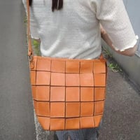 14800円 牛革 パッチワークショルダー バッグ☆
