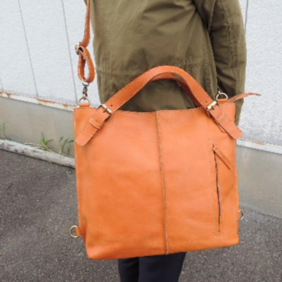 22000円 新品☆3ＷＡY リュック ショルダー ハンド バッグ☆Ａ４ 牛革 22000円 3WAY リュック ショルダー ハンド バッグ☆A4 牛革