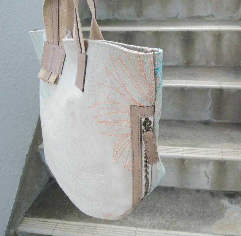 175000円 ハンドバッグ 3層☆帆布 刺繍 A4 牛革☆ | MITT 