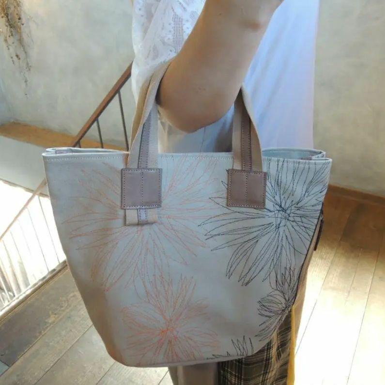 175000円 ハンドバッグ 3層☆帆布 刺繍 A4 牛革☆ | MITT 