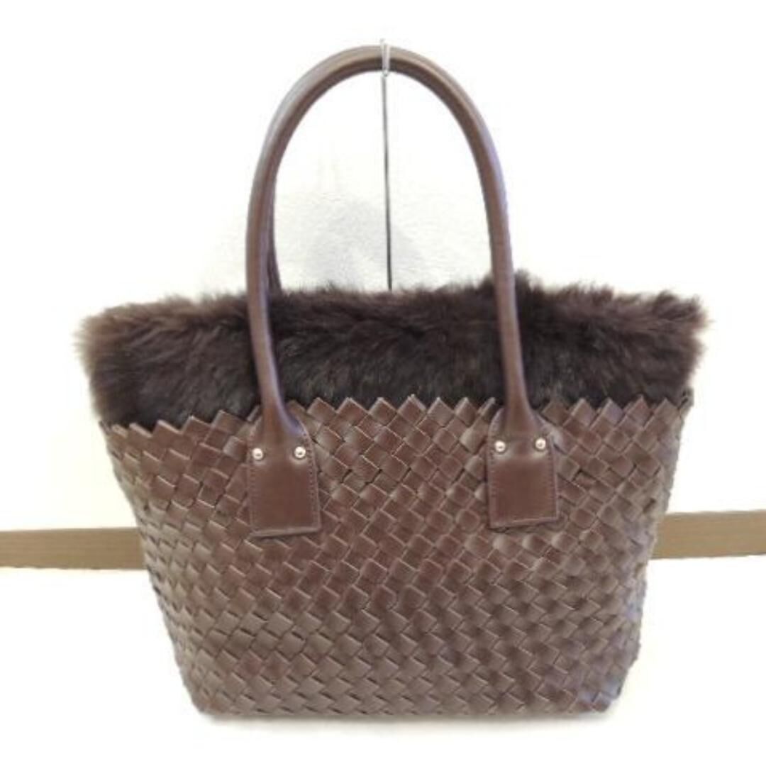 牛革 23000円 メッシュトート ハンドバッグ☆ラビットファー | MITT 