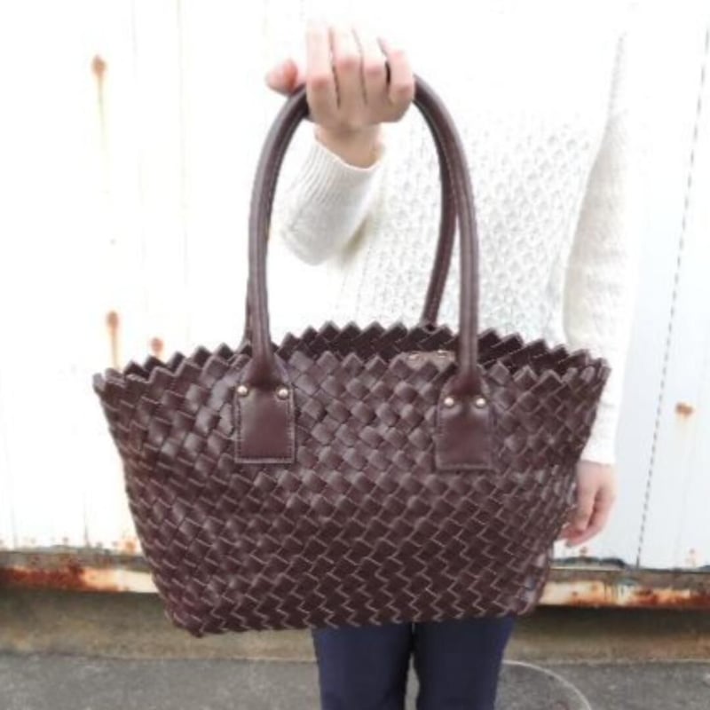 牛革 23000円 メッシュトート ハンドバッグ☆ラビットファー | MITT 