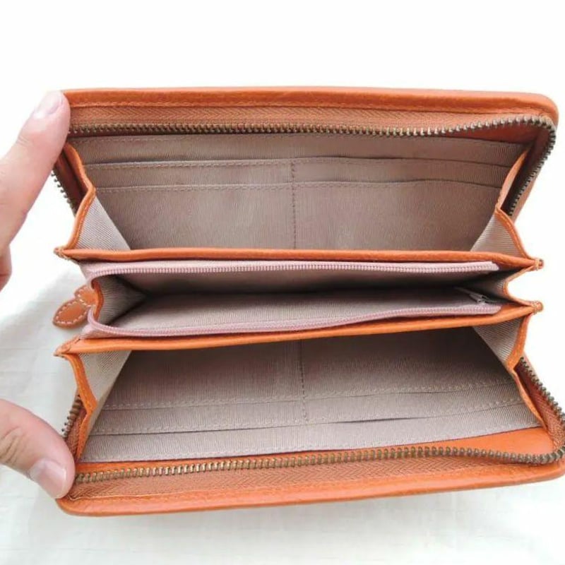 送料込☆14800円 牛革☆メッシュ ラウンド 長財布 | MITT