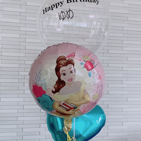 【HR-8】【送料無料】バルーン電報！お誕生日ヘリウム入りバルーンアレンジ　プリンセス　女の子から大人気！