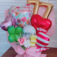 【B I-6】お誕生日置き型アレンジ　喜寿のお祝いにも。数字選べます。一個までは数字無料！！