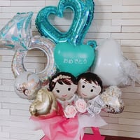【WE-2】【送料無料】結婚祝い！新郎新婦のバルーンが可愛い！ウエディングバルーン