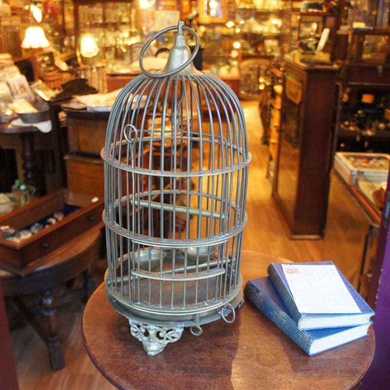 イギリス　アンティーク　木製　鳥籠　バードケージ L 2398 鳥かご バードケージ 真鍮 ビンテージ イギリス | Antiques