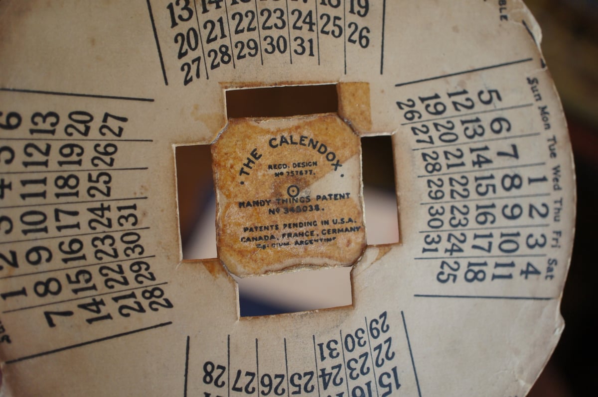 L 2969 万年カレンダー 卓上カレンダー アンティーク イギリス