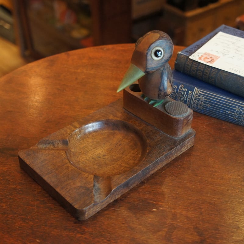 L 2334 木製灰皿 マッチスタンド イギリス ビンテージ | Antiques