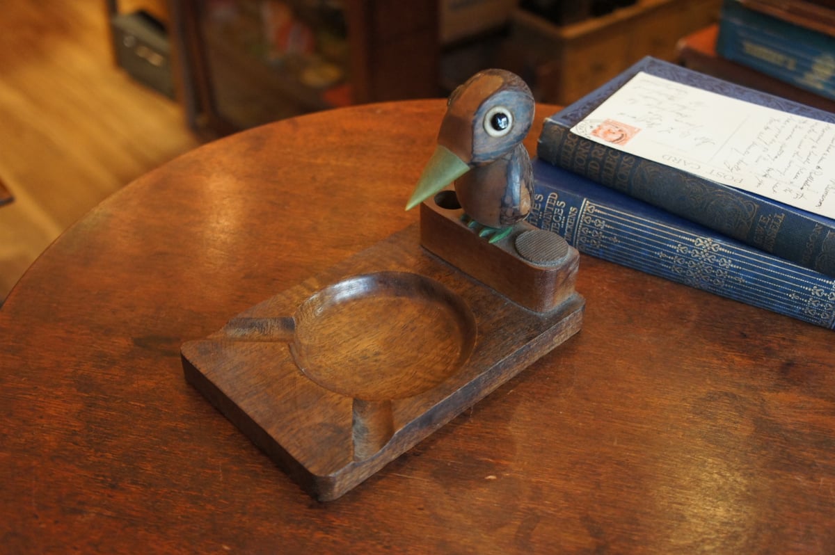 L 2334 木製灰皿 マッチスタンド イギリス ビンテージ | Antiques