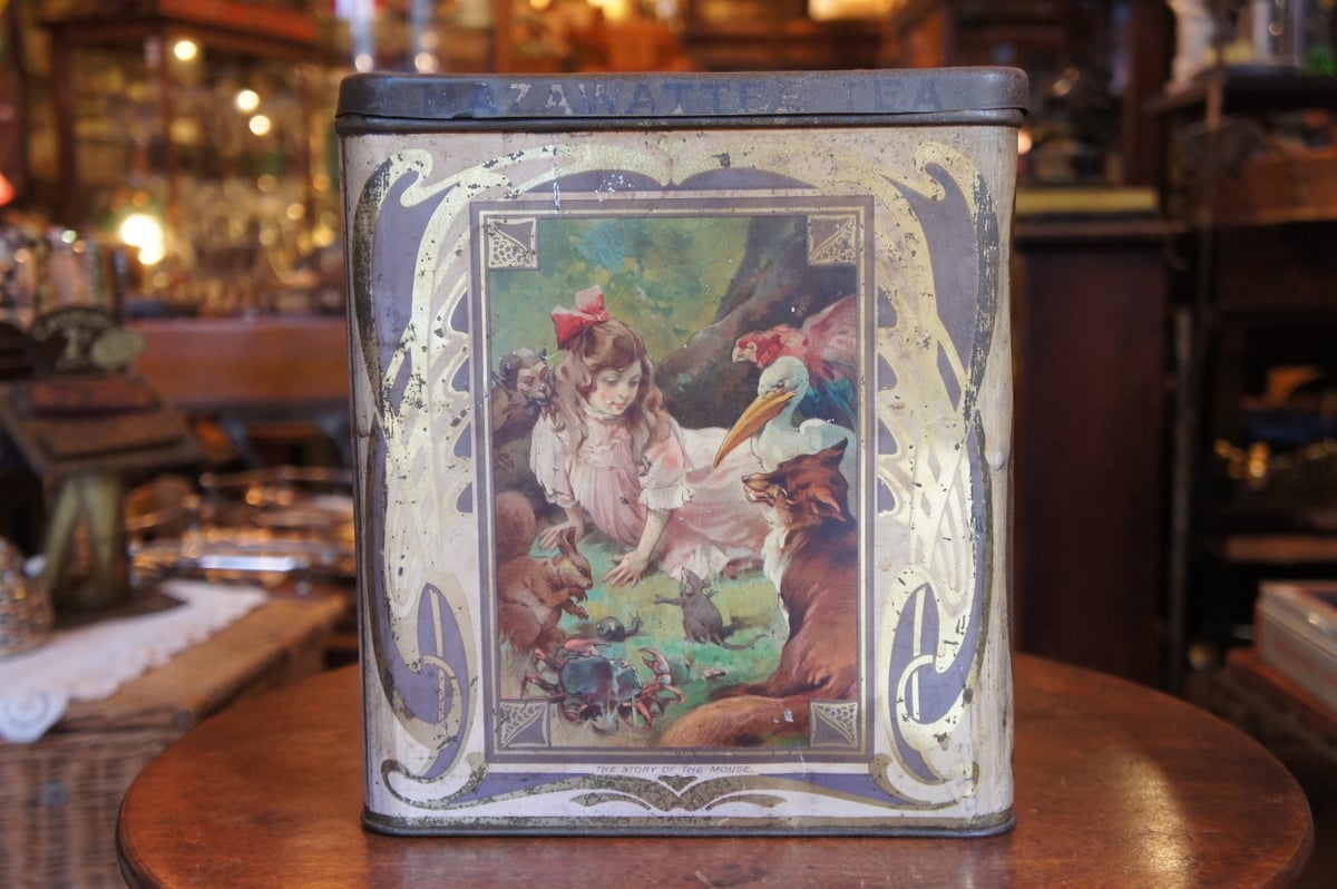 L 2846 紅茶缶 アリス ティー缶 ティンカン アンティーク イギリス