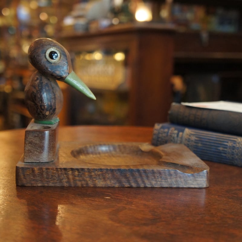 L 2334 木製灰皿 マッチスタンド イギリス ビンテージ | Antiques