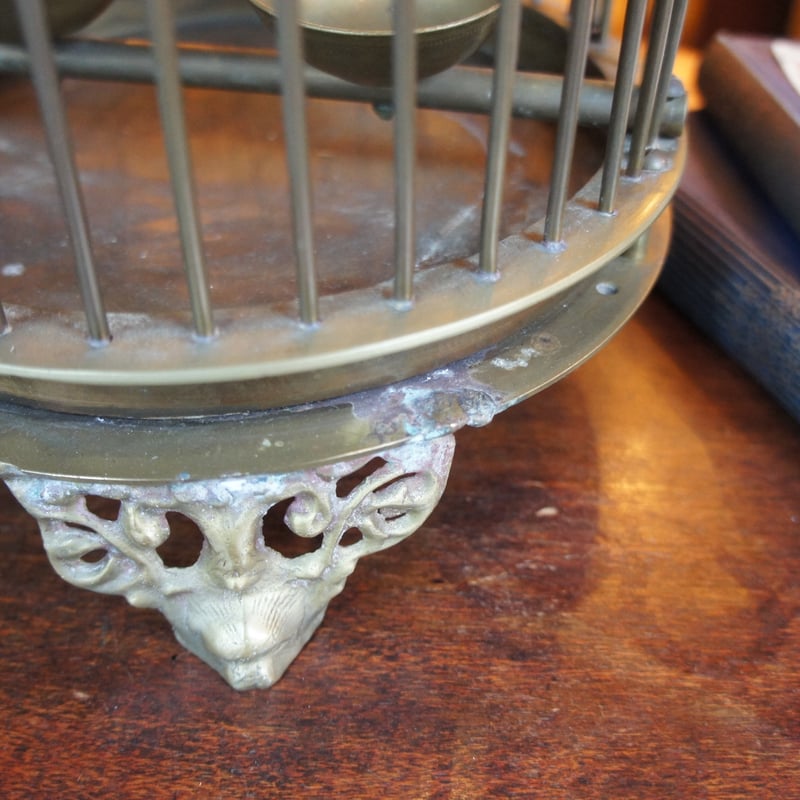 イギリス　アンティーク　木製　鳥籠　バードケージ 4-7.jpg