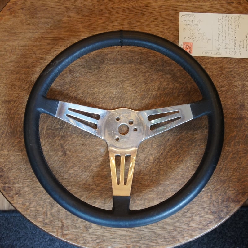 レザーステアリング　旧車　当時物 革ハンドル　昭和　レトロ レザーステアリング 旧車 当時物 革ハンドル 昭和 レトロ