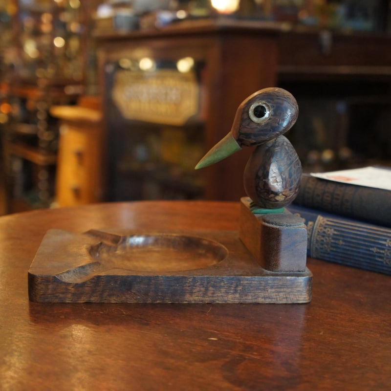 L 2334 木製灰皿 マッチスタンド イギリス ビンテージ | Antiques