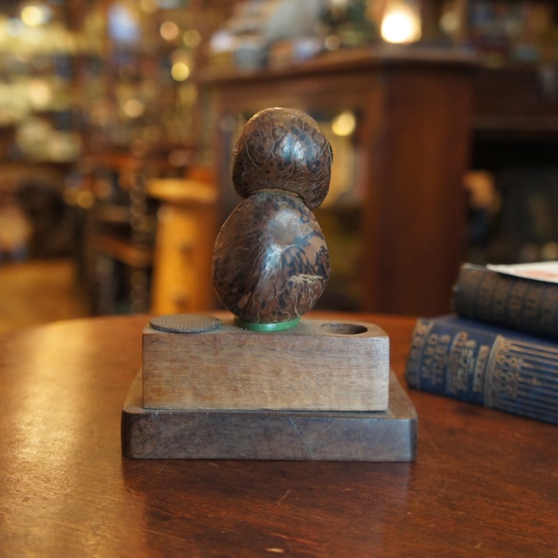L 2334 木製灰皿 マッチスタンド イギリス ビンテージ | Antiques