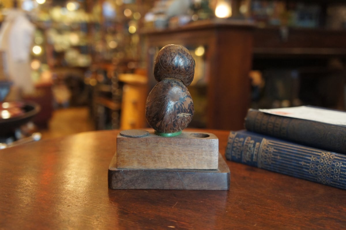 L 2334 木製灰皿 マッチスタンド イギリス ビンテージ | Antiques