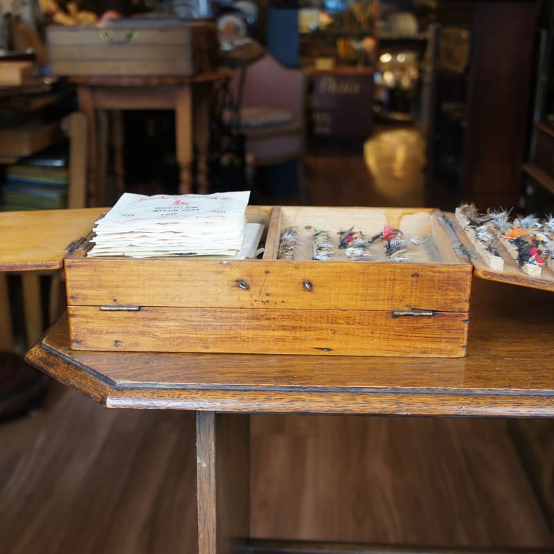 イギリスアンティーク 19世紀 フライケース ボックス フライ