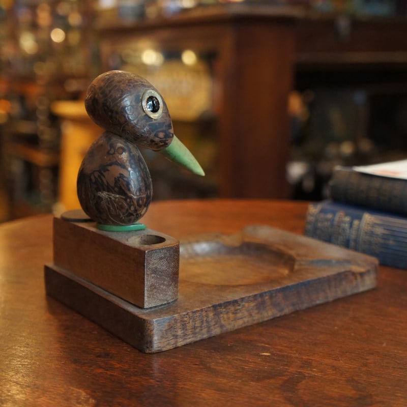 L 2334 木製灰皿 マッチスタンド イギリス ビンテージ | Antiques