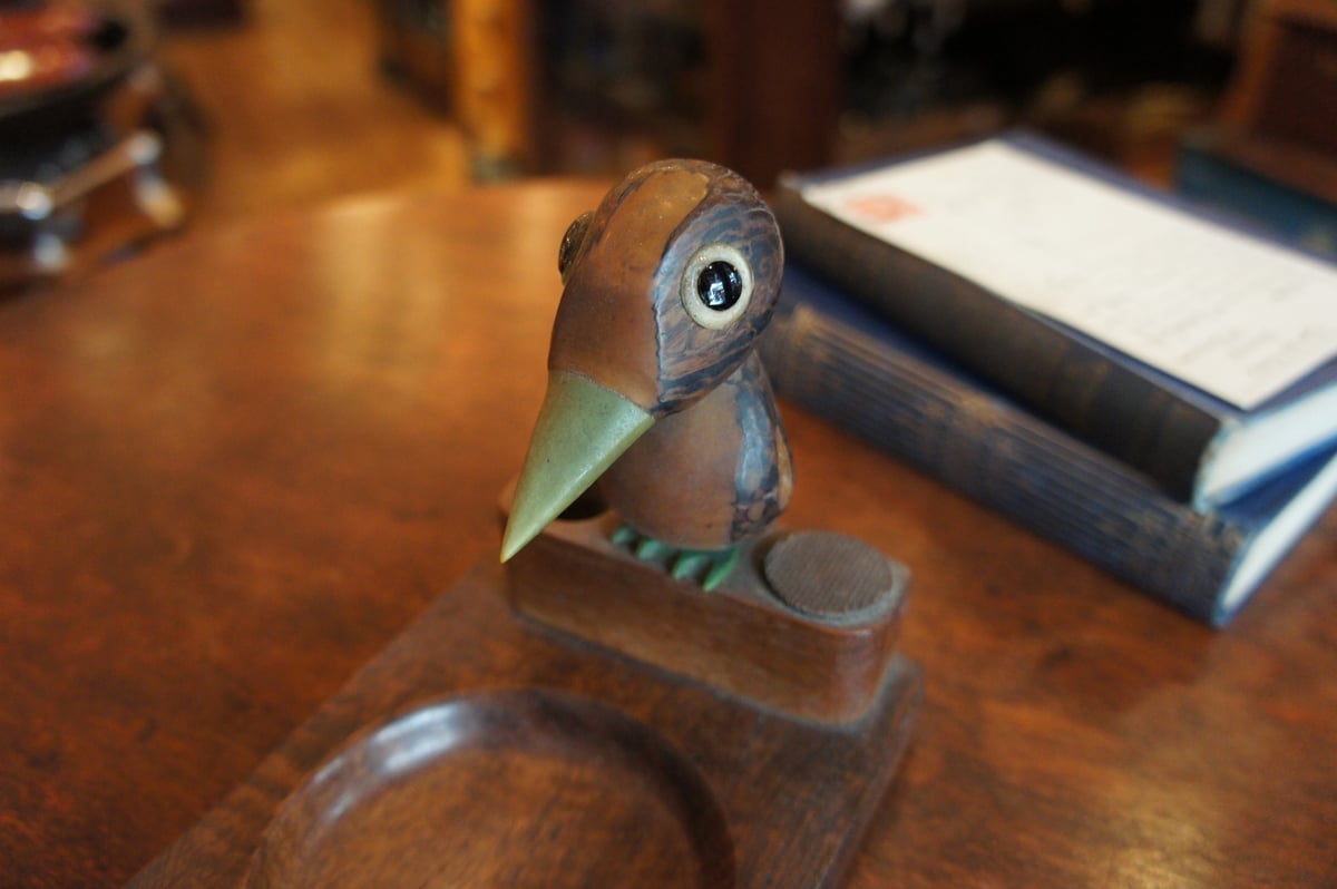 L 2334 木製灰皿 マッチスタンド イギリス ビンテージ | Antiques