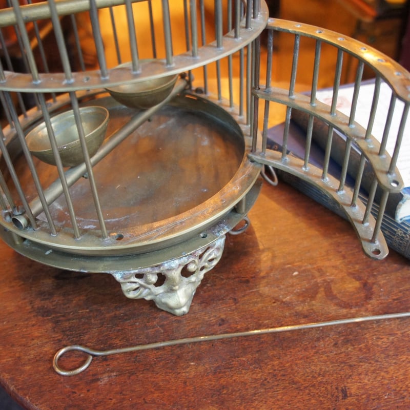 L 2398 鳥かご バードケージ 真鍮 ビンテージ イギリス | Antiques