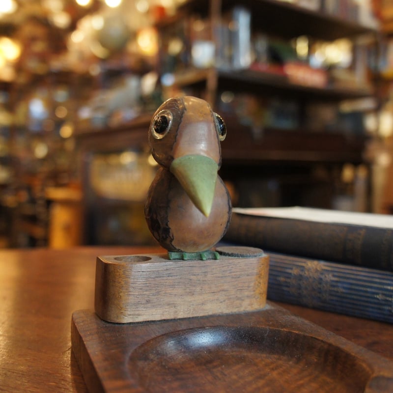 L 2334 木製灰皿 マッチスタンド イギリス ビンテージ | Antiques