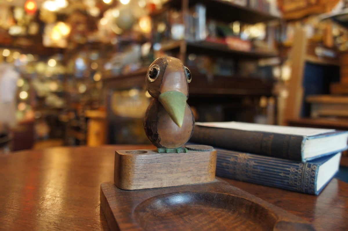 L 2334 木製灰皿 マッチスタンド イギリス ビンテージ | Antiques