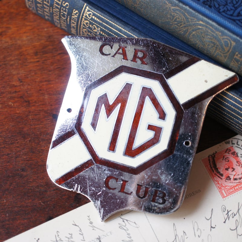 G7416 カーバッジ MG イギリス ビンテージ | Antiquesティンズコレクション