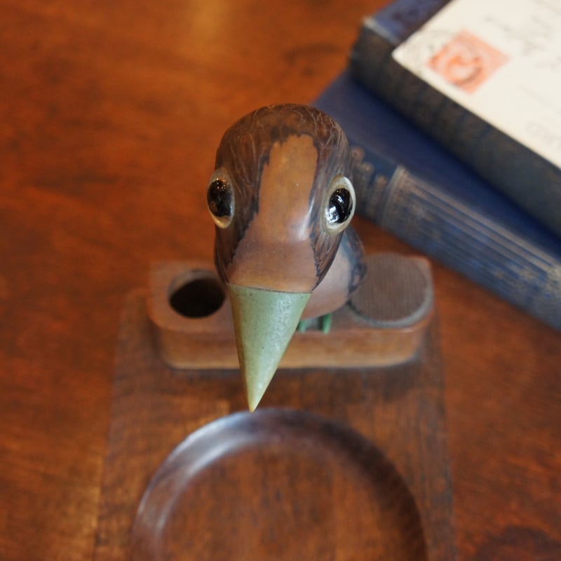L 2334 木製灰皿 マッチスタンド イギリス ビンテージ | Antiques