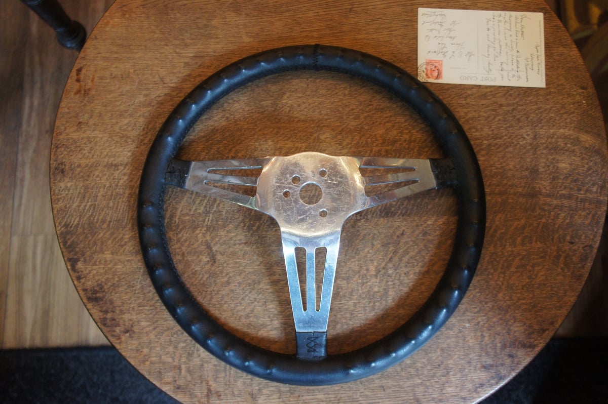 レザーステアリング ハンドル イギリス ビンテージ | Antiques