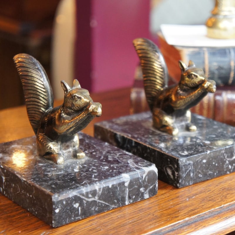 アンティーク1900年頃一点物 大型ブックエンド3kg ペア フランス製