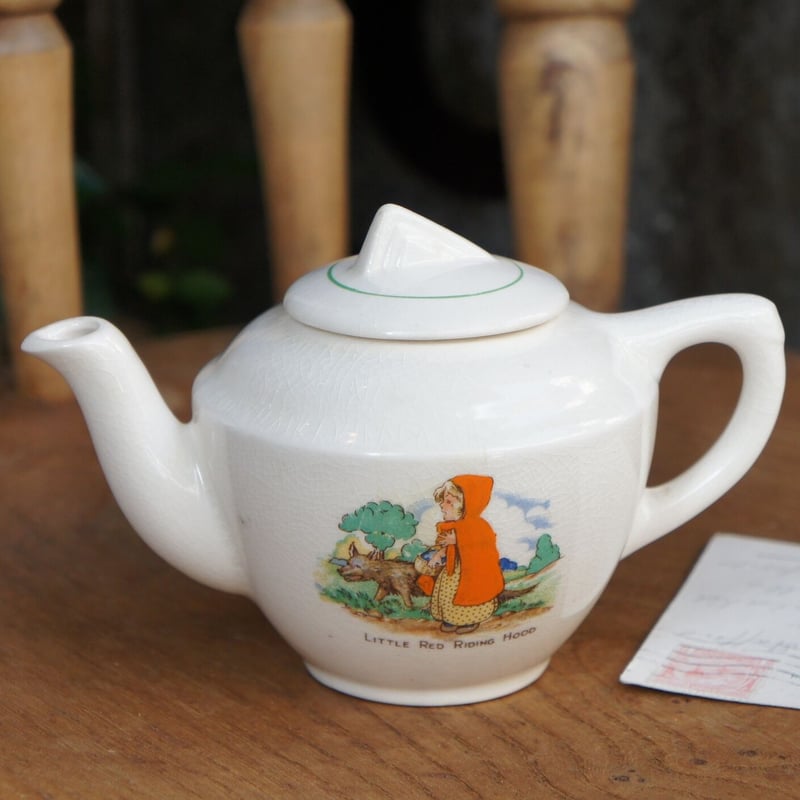 イギリス アンティーク おままごと ディネット 総柄 チンツ マスタード