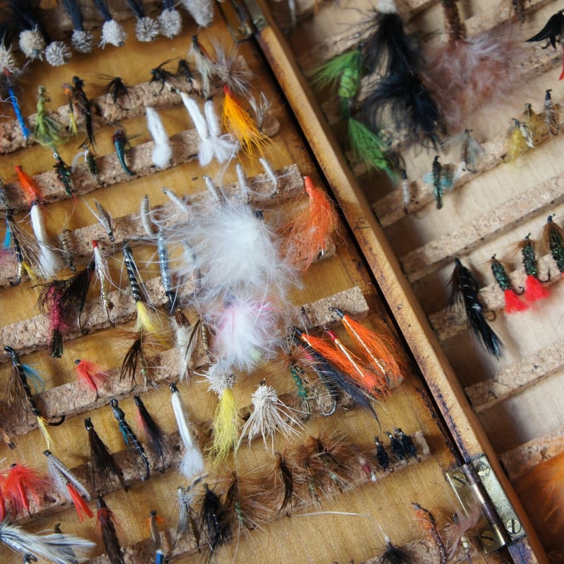 毛鉤のセット イギリス ビンテージ フライフィッシング | Antiques