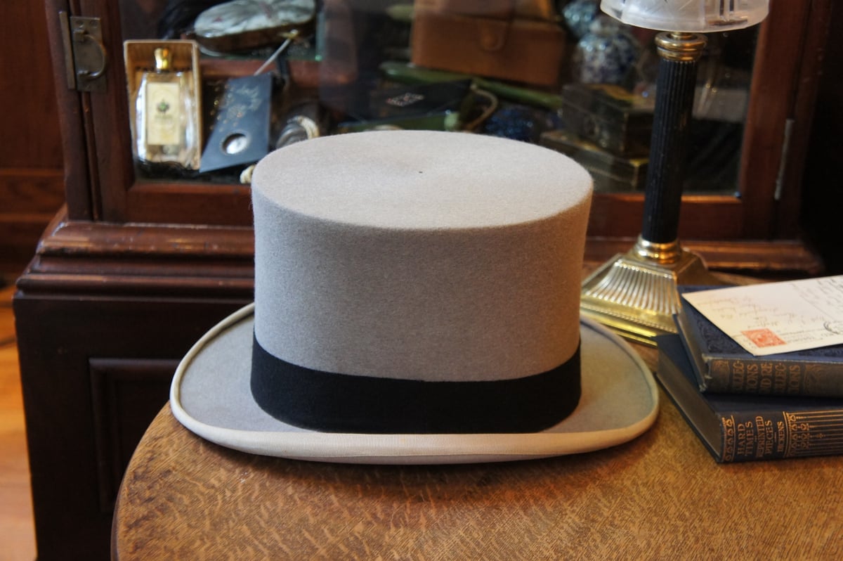 フランスアンティークヴィンテージハット G8138 シルクハット イギリス ビンテージ | Antiquesティンズコレクション