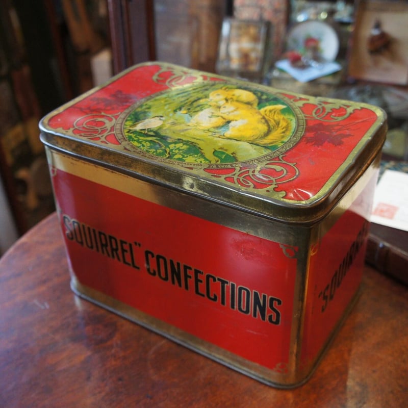 お菓子のカン りす アンティーク イギリス | Antiquesティンズ
