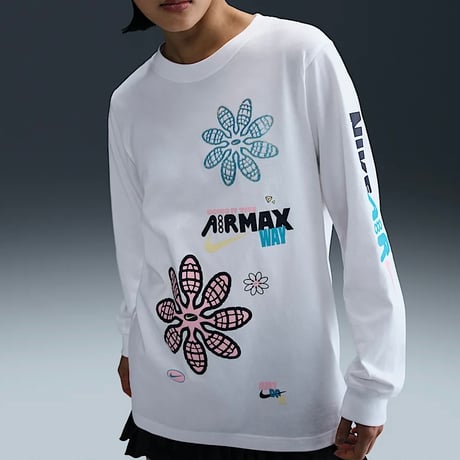 ナイキ ウィメンズ ルーズ ロングスリーブ グラフィック Tシャツ (HF9530-100)